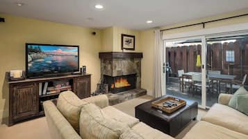 Älytelevisio, DVD-soitin, kirjoja, videokirjasto