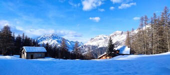 Puy Saint Vincent 1800, family flat 37m2, 2bed, 6pers, garden level, south facing.