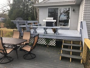 Outdoor dining - Nassawadox Creek Waterfront Home with Private Pool (Exmore)
