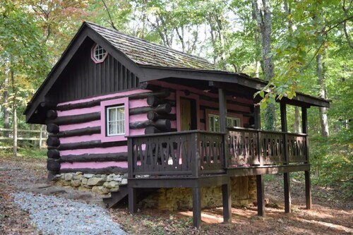 Spring Lake Farm Rustic log cabin on 16-acre private lake