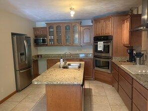 Fridge, microwave, oven, stovetop - Lakefront property with private heated indoor pool and hot tub! (Marion)