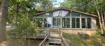 Lakefront property with private heated indoor pool and hot tub!