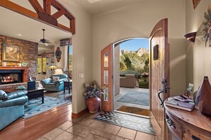 TV, fireplace, DVD player, offices