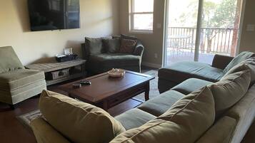 Smart-TV, Kamin, Tischtennisplatte, Stereoanlage