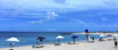 Beach nearby, white sand
