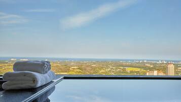 Separate bathtub and shower, free toiletries, hair dryer, bidet