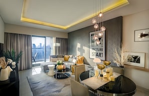 Flat-screen TV, DVD player