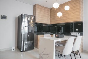 Chambre | Cuisine privée | Réfrigérateur, plaque de cuisson