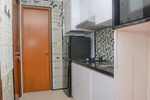 客房 | 私人厨房 | 冰箱、炉灶、电热水壶、厨具/餐具