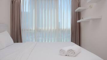 1 غرفة نوم ومكواة/لوح كي وواي فاي مجانًا وملاءات أسرّة