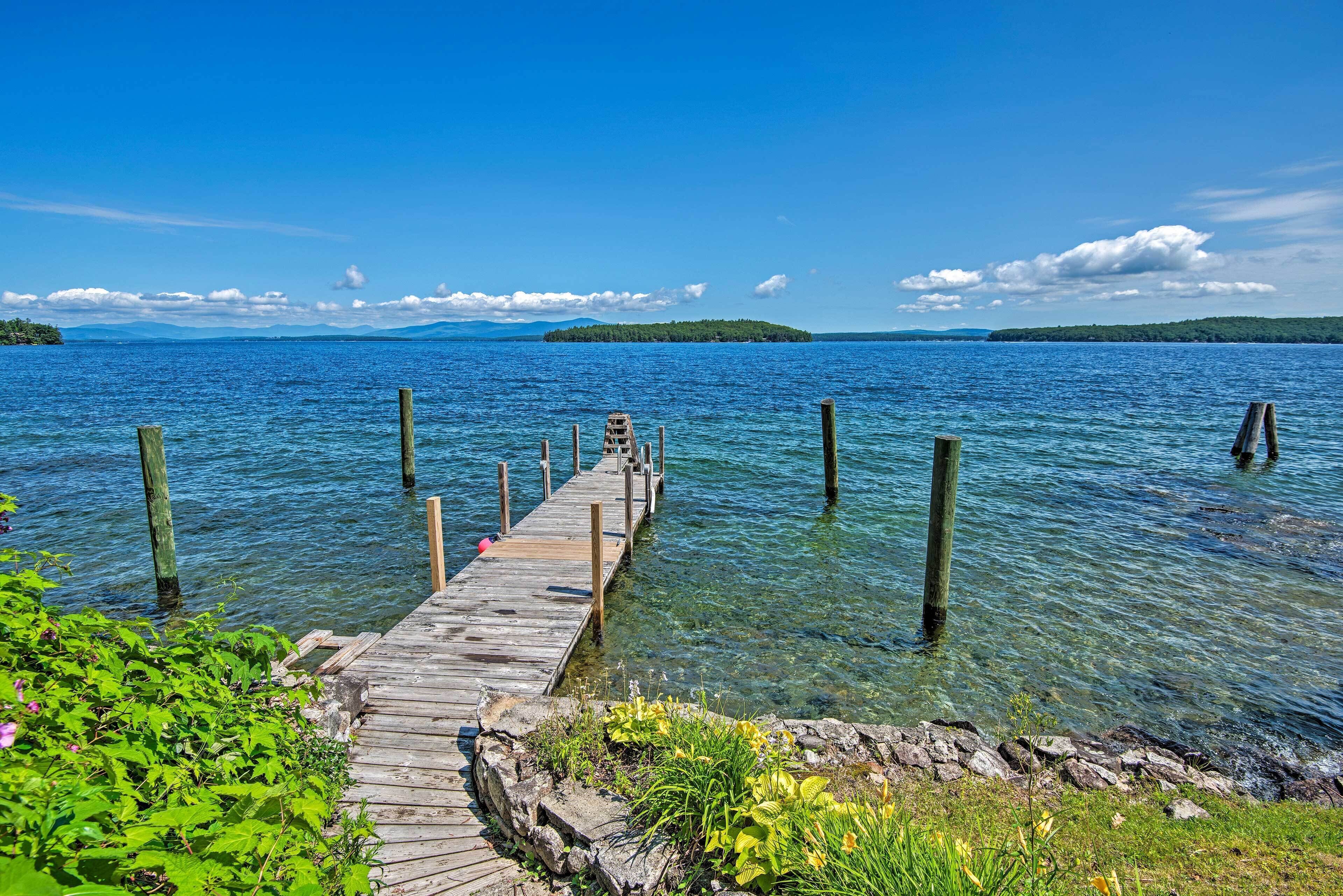 Winnipesaukee Lakefront Home with Dock & Views!