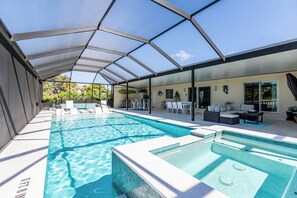 Outdoor pool, a heated pool