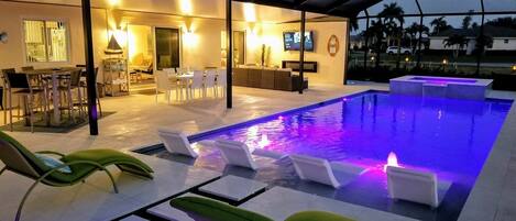 Outdoor pool, a heated pool