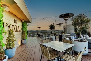 Outdoor banquet area