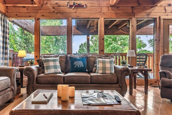 Smart TV, fireplace, table football