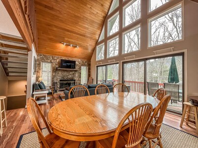 Paddleboards Included! Lakefront Home with Fire Pit, Hot Tub and Dock