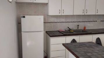 Fridge, oven, dishwasher, coffee/tea maker