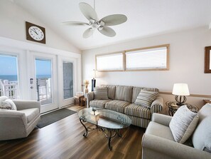 TV - "Waters Edge 429-B" - Oceanfront Condo w/ Community Pool, 2 Bedrooms / 2 Bathrooms (Holden Beach)
