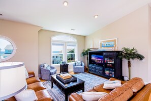 Flat-screen TV - "Cool Fish" - 2nd Row Home w/ Private Pool, 5 Bedrooms / 4.5 Bathrooms (Holden Beach)