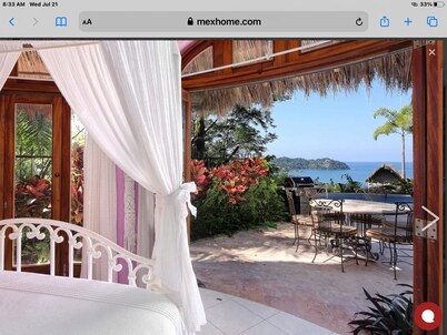 Great ocean views, walking distance to town/ beach, heated pool, family friendly