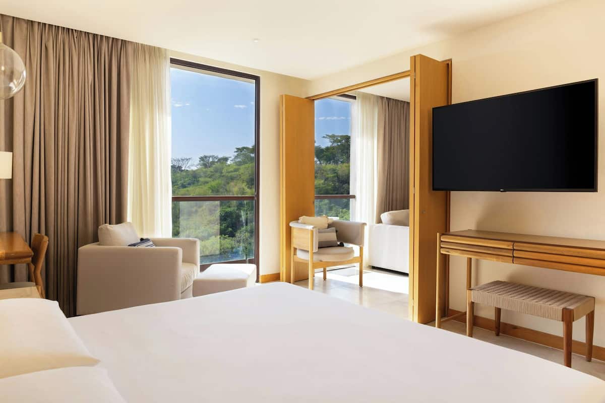 Suite, 1 trÚs grand lit et 1 canapé-lit, vue montagne (Master, All-Inclusive, Torre Zafiro) | Literie de qualité supérieure, articles gratuits dans le mini-bar