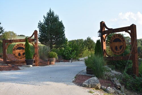 Cozy Tree house Cabin -Mins. from Branson-bfst-hot tub-winery-brewery