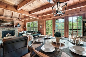 Smart TV, fireplace, video games, books