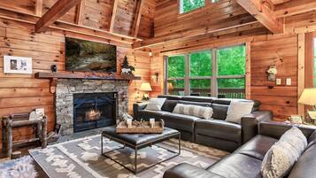 Smart TV, chimenea, videojuegos y libros