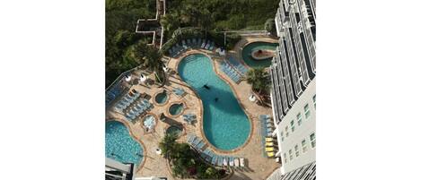 Outdoor pool, a heated pool