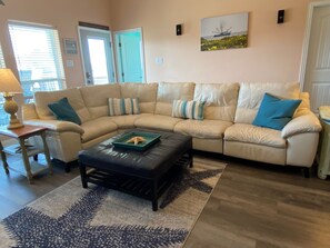 Smart TV, fireplace, DVD player, video library
