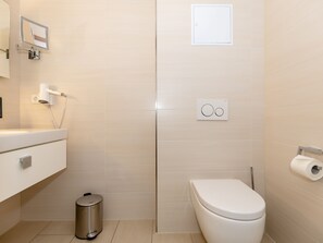 Ducha, secador de pelo y toallas