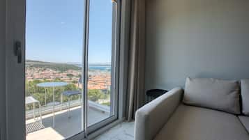 Superior Suite, Private Bathroom, Sea View | Living area | 40-inch LED TV with satellite channels, TV