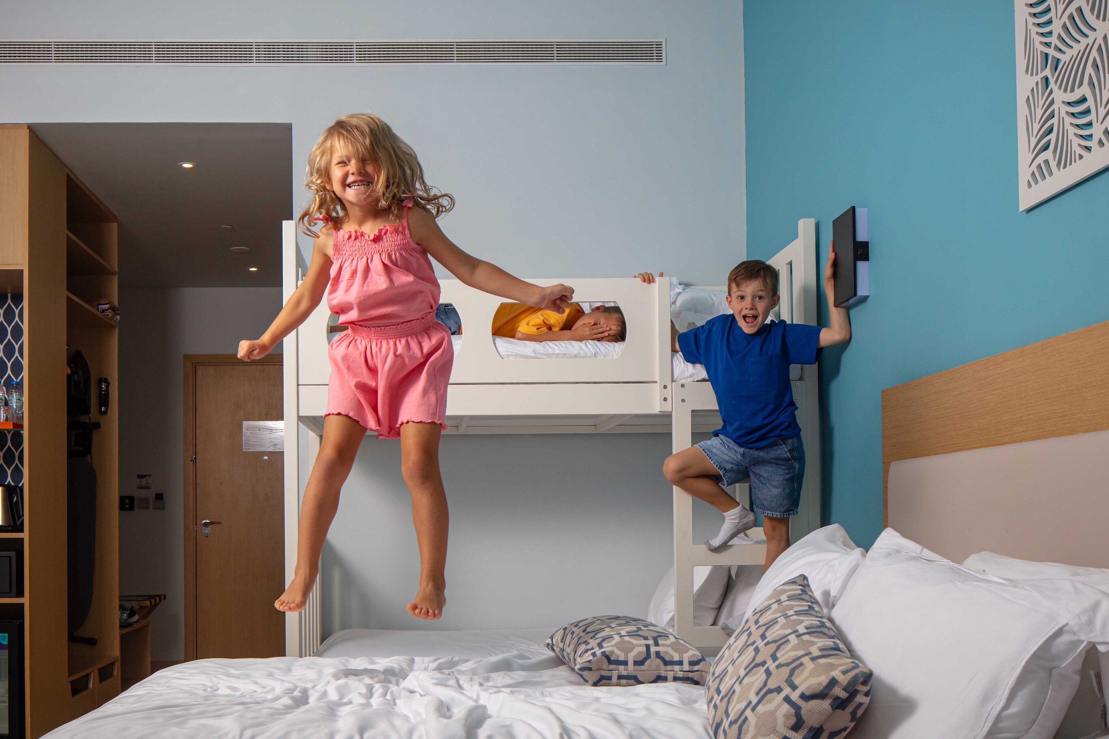 Family Room, Sea View (Mirage, Bunk beds) | Premium bedding, minibar, in-room safe, iron/ironing board