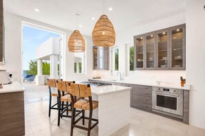 Fridge, microwave, oven, stovetop - Stunning 5 bedroom villa with private stairway to the beach (Long Bay Village)