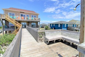 Terrace/patio - "Dreams Come True" in this 4 Bedroom Oceanfront Home (Topsail Beach)