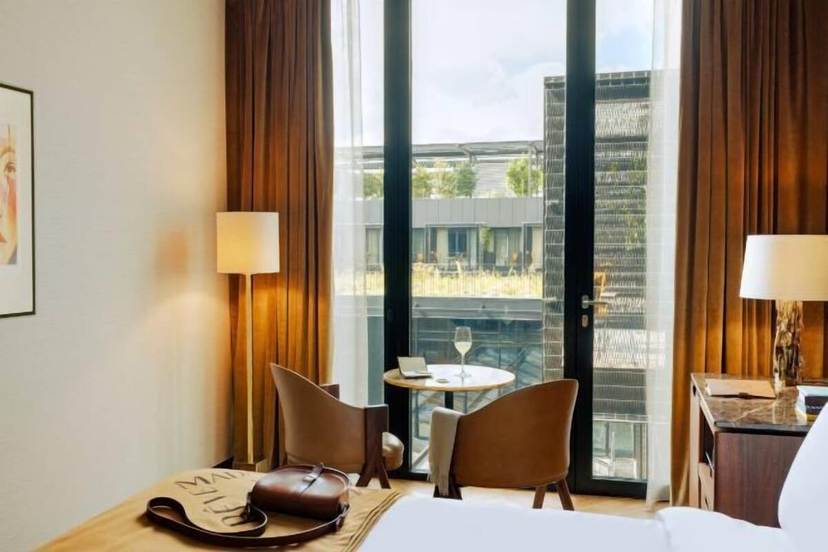 Egyptian cotton sheets, premium bedding, memory-foam beds, minibar