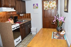Ocean View King | Private kitchen | Fridge, paper towels