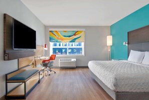 Kamer, 1 kingsize bed | Luxe beddengoed, een bureau, een laptopwerkplek