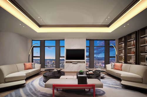 Presidential Suite, 1 King Bed | Living area