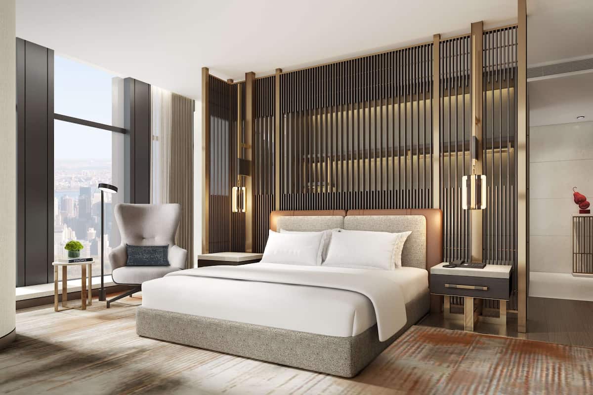 Suite, 1 King Bed (Skyline) | 1 bedroom, premium bedding, Select Comfort beds, minibar