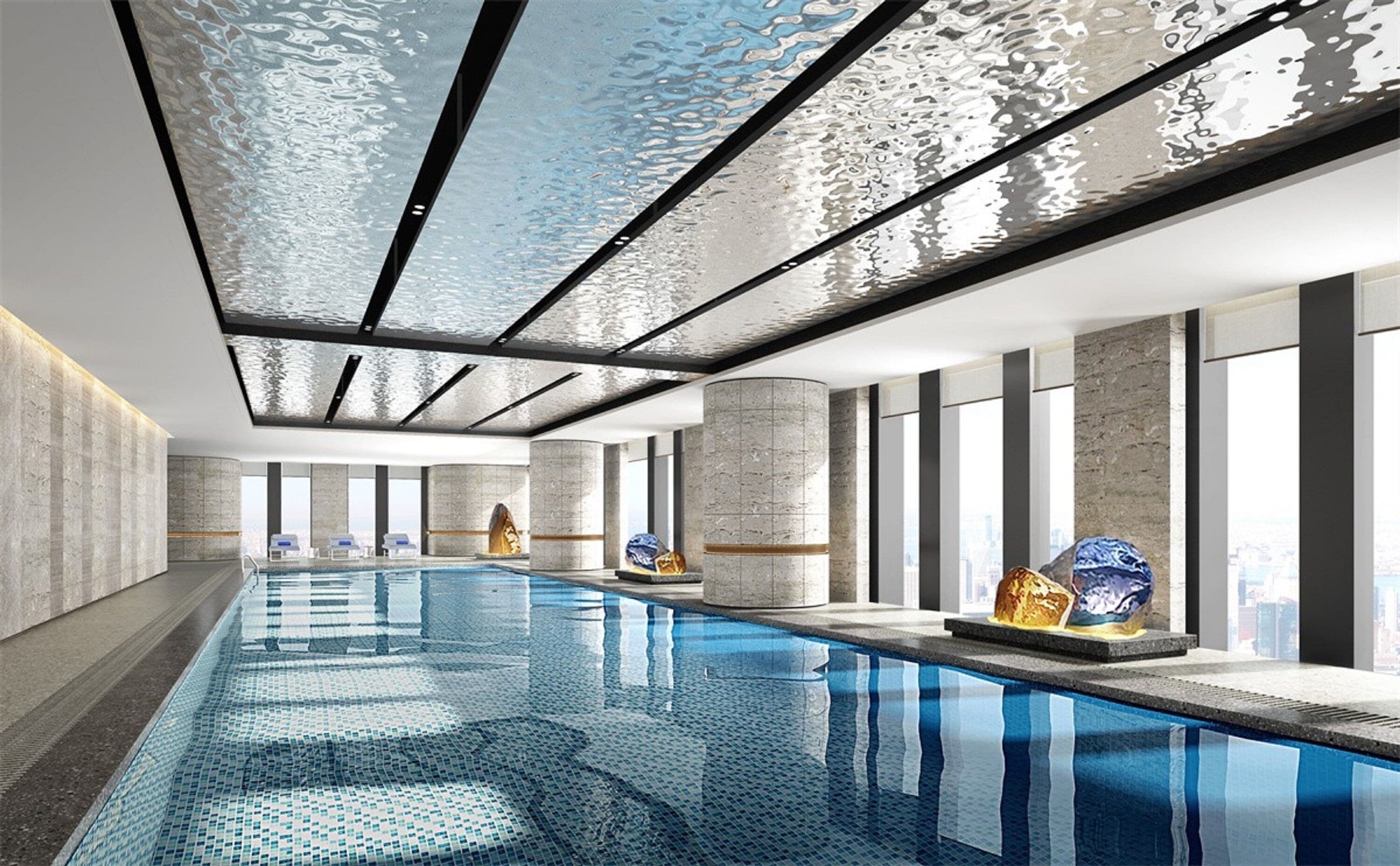 Indoor pool, lifeguards on site