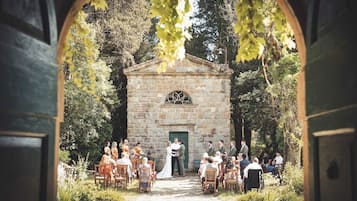 Außenbereich für Bankette