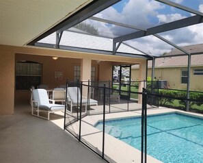 A heated pool
