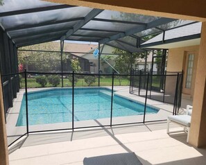 A heated pool