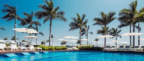 Outdoor pool, a heated pool