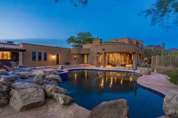 Outdoor pool, a heated pool