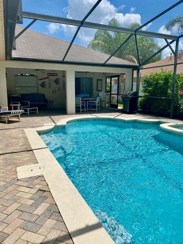 A heated pool