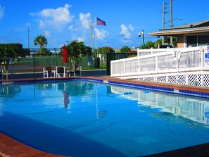 Outdoor pool, a heated pool