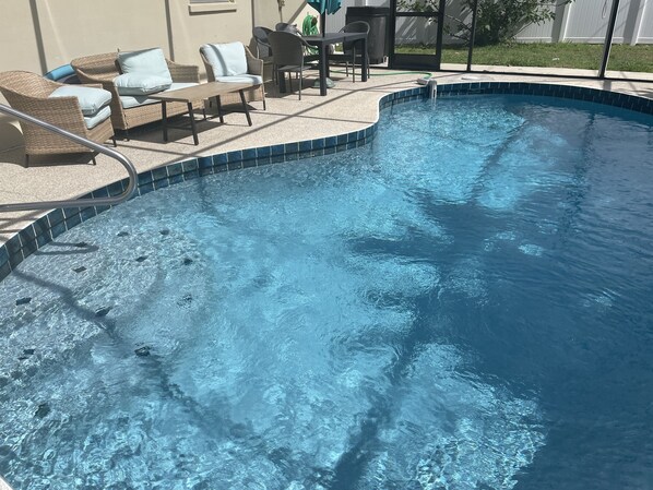 Outdoor pool, a heated pool