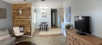 Comfy, contemporary, quiet retreat with views of the Petroglyphs